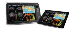 Raymarine e97 9" HybridTouch Multifunction Display with built-in Fishfinder (no charts) -0
